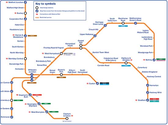 London Overground Tube Map